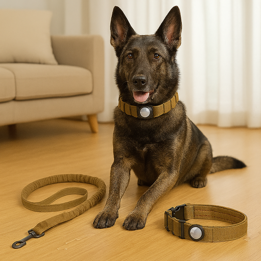 Adjustable Nylon AirTag Holder Dog Collar  Metal Buckle Pet Tactical Collar Dog Accessories Anti Last and Pet Dogs Tracing Safe