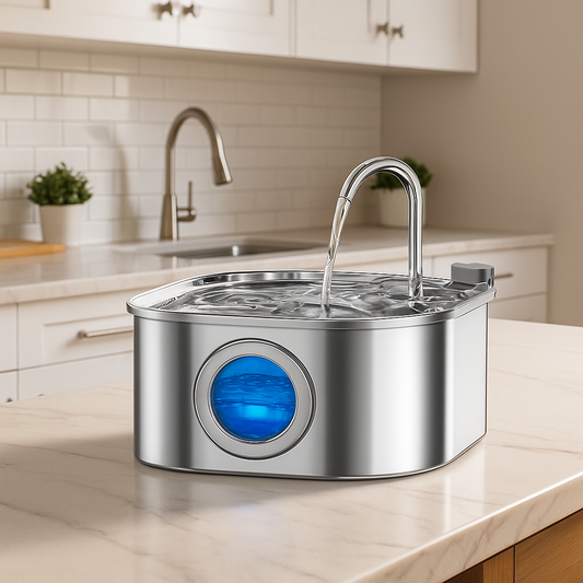 3.2L Stainless Steel Pet Water Feeder Auto Cat Fountain Smart Dog Water Dispenser Visual Window Drinking Bowl Pet Accessories